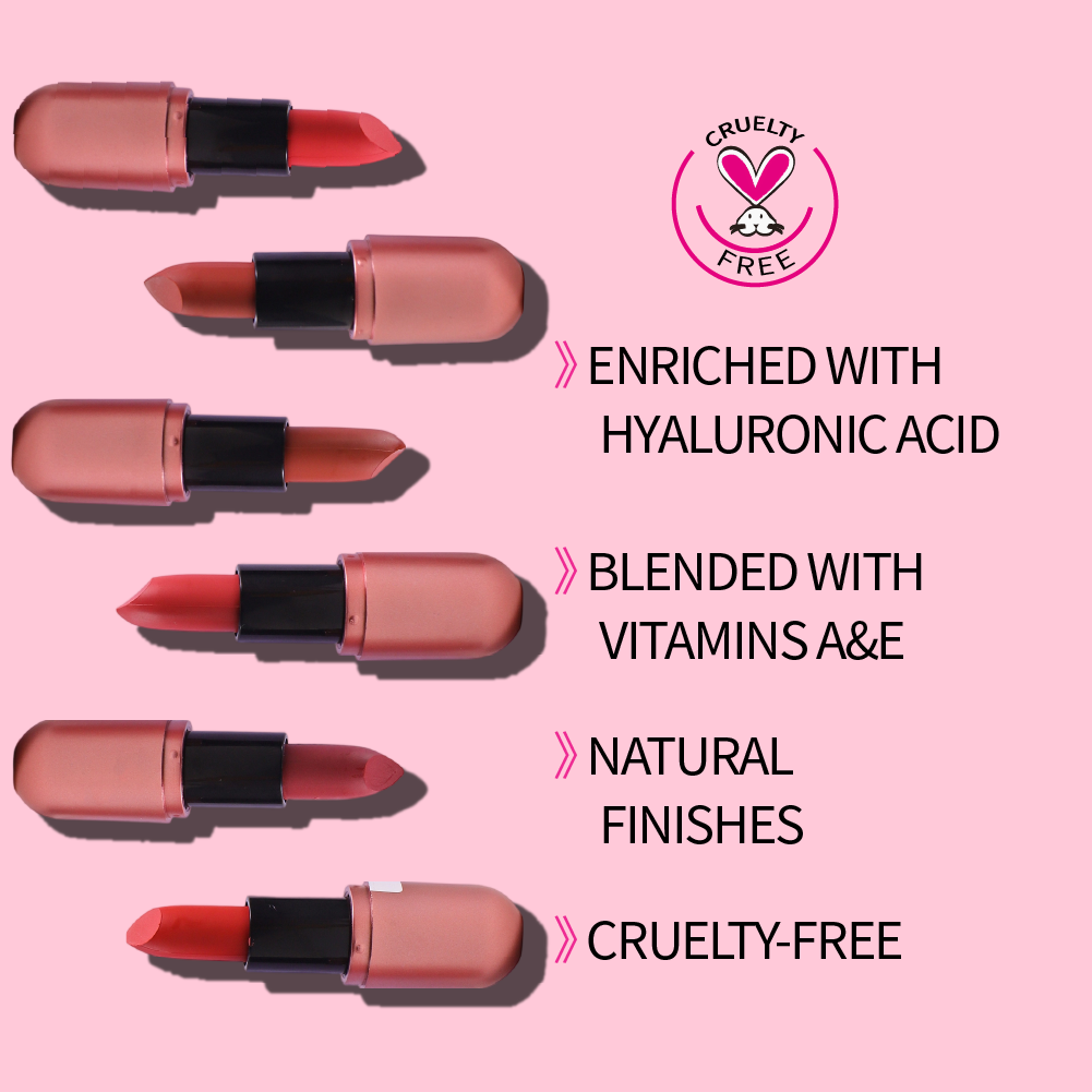 Monaya Velvet Touch Matte Lipstick, OSL-L007, 6 Shades
