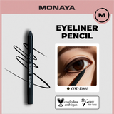 Monaya E001 Black Kohl Eyeliner Pencil – Ultra Smooth, Long-Lasting, Smudge-Proof Eye Pencil for Intense Definition & All-Day Comfort