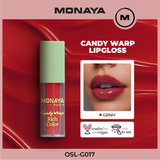Monaya G017 Candy Wrap Rich Color Lip Gloss – High Pigment, Moisturizing, Long-Lasting, Non-Sticky, Glossy Finish, Lip Care, Cruelty-Free