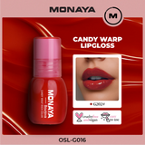 Monaya G016 Candy Wrap Rich Color Lip Gloss – High Shine, Moisturizing, Long-Lasting, Non-Sticky, Lip Care, Professional Makeup