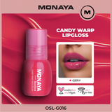 Monaya G016 Candy Wrap Rich Color Lip Gloss – High Shine, Moisturizing, Long-Lasting, Non-Sticky, Lip Care, Professional Makeup