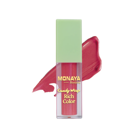 Monaya G017 Candy Wrap Rich Color Lip Gloss – High Pigment, Moisturizing, Long-Lasting, Non-Sticky, Glossy Finish, Lip Care, Cruelty-Free