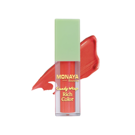 Monaya G017 Candy Wrap Rich Color Lip Gloss – High Pigment, Moisturizing, Long-Lasting, Non-Sticky, Glossy Finish, Lip Care, Cruelty-Free