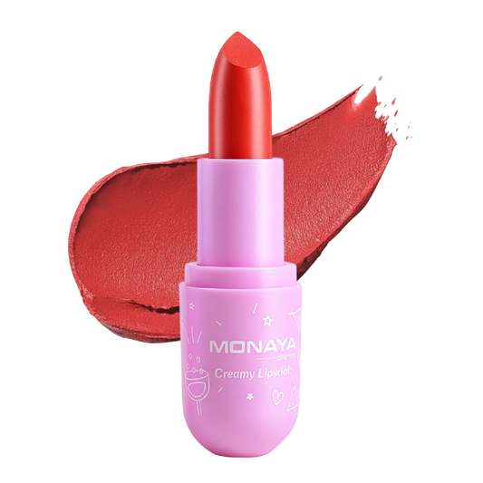 Monaya Bourjova Creamy Lipstick, Mega Last High-Shine, 12 Shades, OSL-L009