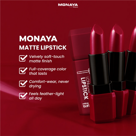 Long lasting Matte Lipstick, Lightweight & Moisturizing Formula - L015