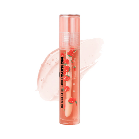 Monaya LO002 Fruit Lip Gloss, Natural Glossy Finish, Nourishing Lip Oil for Soft & Shiny Lips, Hydrating, Non-Sticky, Long-Lasting Moisture, Fruity Scent Lip Care