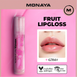 Monaya LO002 Fruit Lip Gloss, Natural Glossy Finish, Nourishing Lip Oil for Soft & Shiny Lips, Hydrating, Non-Sticky, Long-Lasting Moisture, Fruity Scent Lip Care