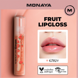 Monaya LO002 Fruit Lip Gloss, Natural Glossy Finish, Nourishing Lip Oil for Soft & Shiny Lips, Hydrating, Non-Sticky, Long-Lasting Moisture, Fruity Scent Lip Care