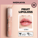Monaya LO002 Fruit Lip Gloss, Natural Glossy Finish, Nourishing Lip Oil for Soft & Shiny Lips, Hydrating, Non-Sticky, Long-Lasting Moisture, Fruity Scent Lip Care