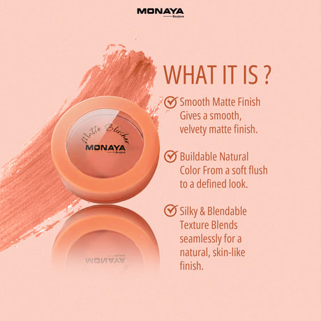 Matte Blush–Soft Matte Finish, Buildable Natural Color, Silky Easy-to-Blend, Long-Lasting - B005