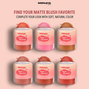 Matte Loose Blusher  – Finely Milled Powder Blush, Buildable Natural Color, Lightweight Long-Lasting Finish, Vegan & Cruelty-Free - B006