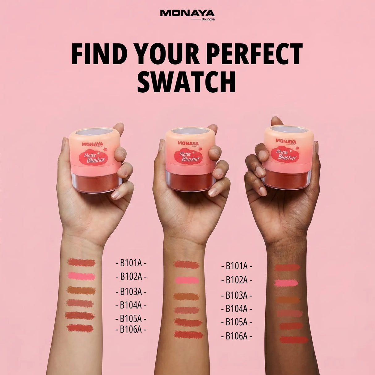 Matte Loose Blusher  – Finely Milled Powder Blush, Buildable Natural Color, Lightweight Long-Lasting Finish, Vegan & Cruelty-Free - B006