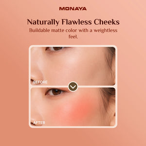 Matte Loose Blusher  – Finely Milled Powder Blush, Buildable Natural Color, Lightweight Long-Lasting Finish, Vegan & Cruelty-Free - B006