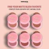 Soft Matte Powder Blush – Natural Matte Finish, Buildable Coverage, Long-Lasting - B007