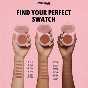 Soft Matte Powder Blush – Natural Matte Finish, Buildable Coverage, Long-Lasting - B007