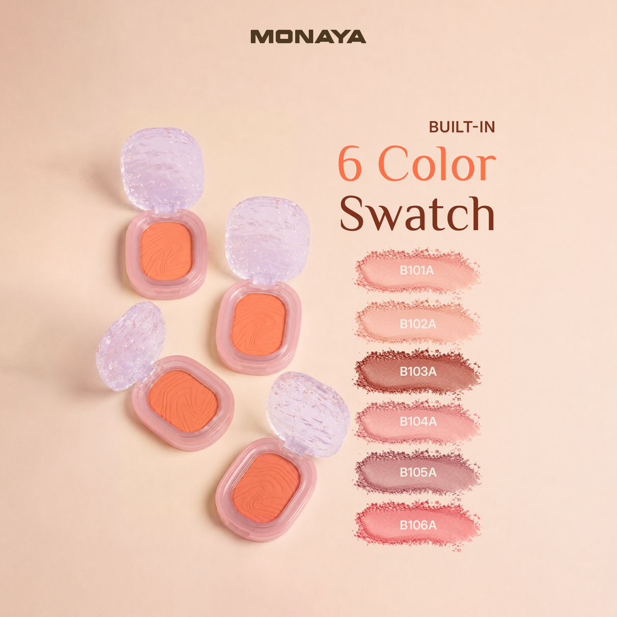 Matte Blusher Makeup – Smooth Buildable Powder Blush, Long-Lasting Natural Finish, Lightweight, Vegan & Cruelty-Free - B008