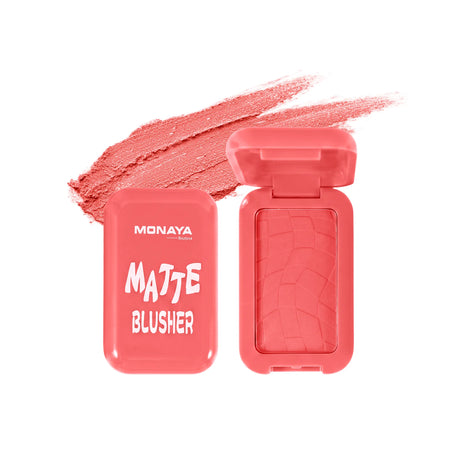 Matte Blusher –  Powder Blush Palette, Natural Matte Finish, Smooth Blendable Formula, Buildable Color, Long-Lasting, Vegan & Cruelty-Free - B012