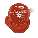 Cheek Blusher Matte Velvet – 4 Shades Powder Blush Palette, Soft Velvet Matte Finish, Buildable Smooth Color, Long-Lasting, Vegan & Cruelty-Free - B015