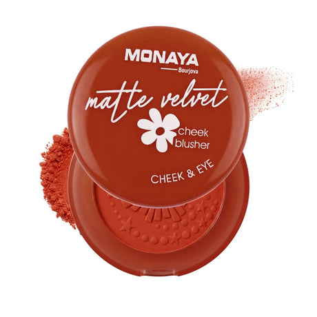 Cheek Blusher Matte Velvet – 4 Shades Powder Blush Palette, Soft Velvet Matte Finish, Buildable Smooth Color, Long-Lasting, Vegan & Cruelty-Free - B015