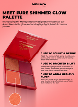 Monaya BHC002 Pure Shimmer Blendable Highlight & Blush&Contour -  4 color