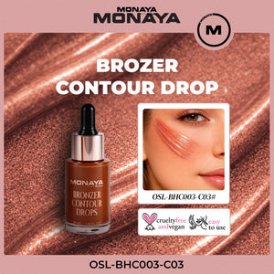 Bronzer Contour Drops – Liquid Face Contour for Sculpted & Sun-Kissed Look, Long-Lasting -  BHC003-C03