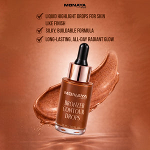 Bronzer Contour Drops – Liquid Face Contour for Sculpted & Sun-Kissed Look, Long-Lasting -  BHC003-C03