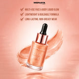 Glow Drops for Face and Body – Multi-Use Liquid Highlighter, Long-Lasting Glow - BHC003-H01