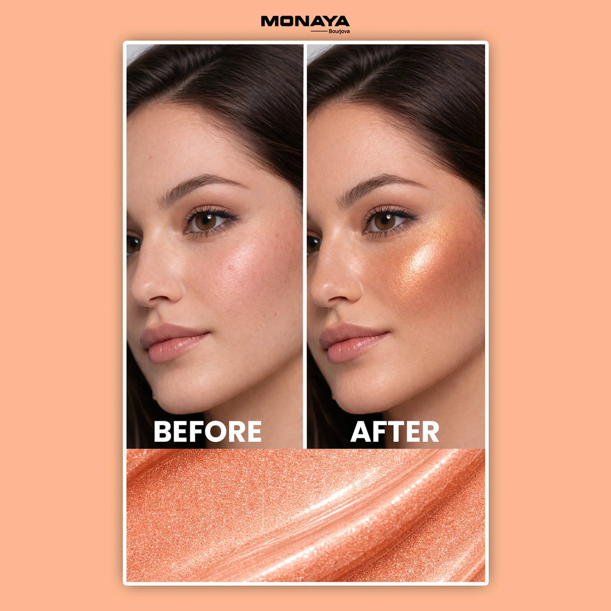 Glow Drops for Face and Body – Multi-Use Liquid Highlighter, Long-Lasting Glow - BHC003-H01