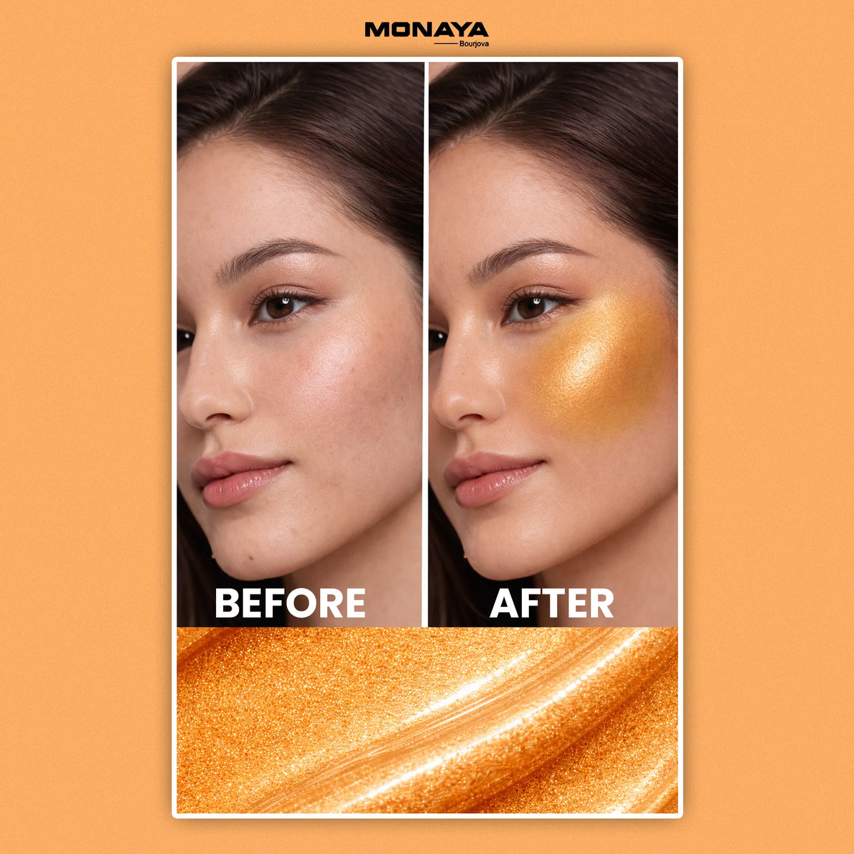 Highlight Drops for Face – Liquid Highlighter Makeup, Lightweight & Long-Lasting Finish – BHC003-H02