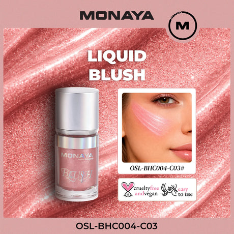 Glow, Blush & Highlight Drops for Face and Body – Liquid Glow Drops, Buildable Blush & Highlighter, Radiant Finish, Lightweight & Long-Lasting, Vegan & Cruelty-Free - BHC004-C03