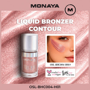 3-in-1 Glow, Blush & Highlight Drops for Face and Body – Illuminating Liquid Highlighter & Radiant Liquid Blush – Lightweight, Blendable Formula – Vegan & Cruelty-Free - BHC004-H01