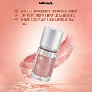 3-in-1 Glow, Blush & Highlight Drops for Face and Body – Illuminating Liquid Highlighter & Radiant Liquid Blush – Lightweight, Blendable Formula – Vegan & Cruelty-Free - BHC004-H01