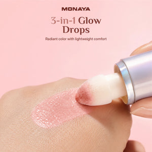 3-in-1 Glow, Blush & Highlight Drops for Face and Body – Illuminating Liquid Highlighter & Radiant Liquid Blush – Lightweight, Blendable Formula – Vegan & Cruelty-Free - BHC004-H01