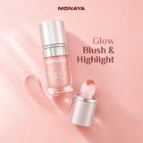 3-in-1 Glow, Blush & Highlight Drops for Face and Body – Illuminating Liquid Highlighter & Radiant Liquid Blush – Lightweight, Blendable Formula – Vegan & Cruelty-Free - BHC004-H01