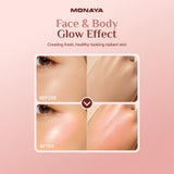 3-in-1 Glow, Blush & Highlight Drops for Face and Body – Illuminating Liquid Highlighter & Radiant Liquid Blush – Lightweight, Blendable Formula – Vegan & Cruelty-Free - BHC004-H01