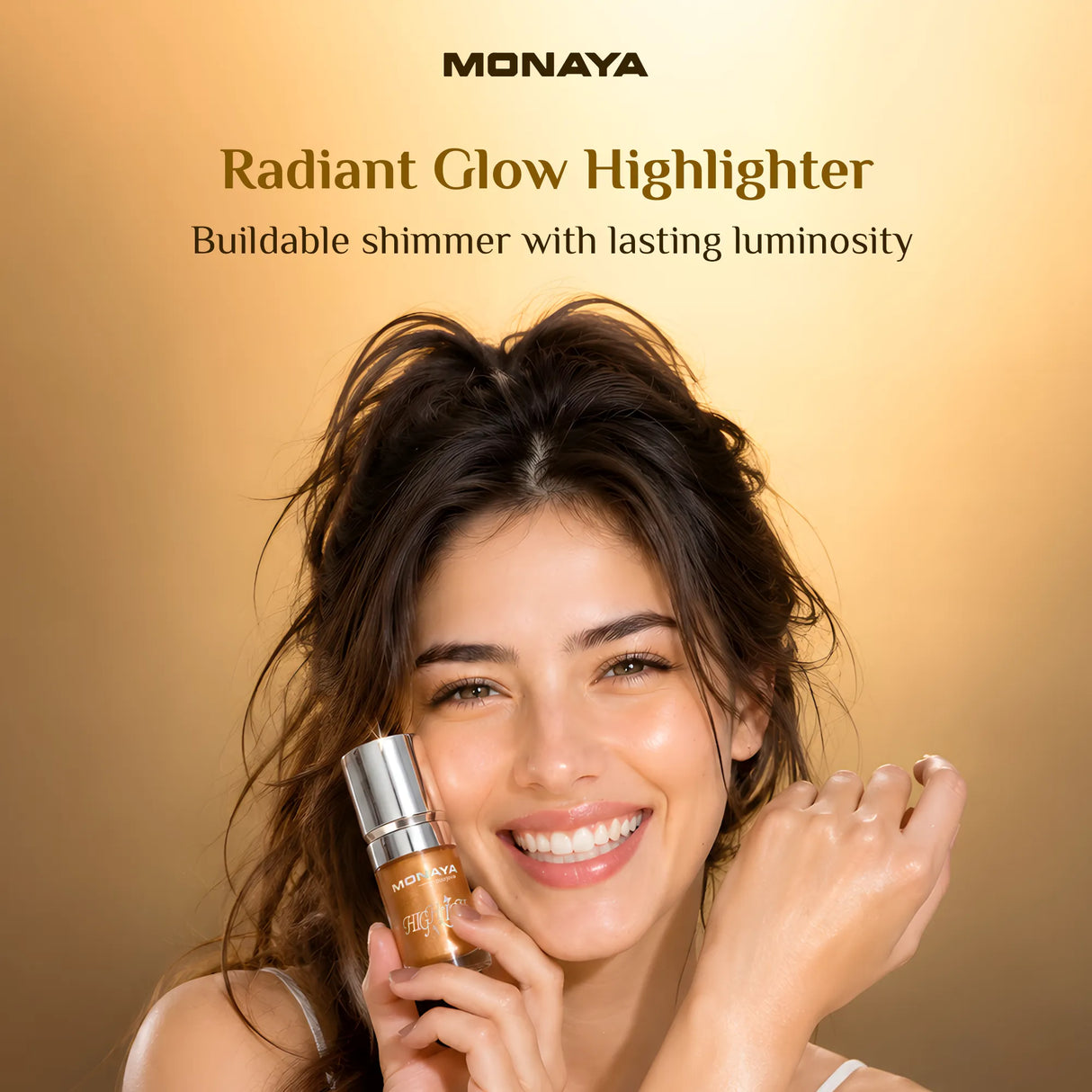 Liquid Highlighter – Radiant Glow Illuminator for Face, Buildable Shimmer Finish, Lightweight Blendable Formula, Long-Lasting Luminous Effect, Vegan & Cruelty-Free - BHC004-H02