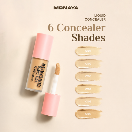 Full Cover Concealer, Moisturizing Formula, Long-Lasting - 6 Shades - C002