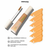 Full Cover Concealer  – High Coverage Concealer for Dark Circles & Imperfections, Long-Lasting, Lightweight - C004