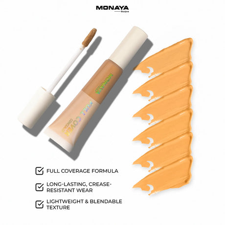 Full Cover Concealer  – High Coverage Concealer for Dark Circles & Imperfections, Long-Lasting, Lightweight - C004