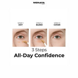 Full Cover Concealer  – High Coverage Concealer for Dark Circles & Imperfections, Long-Lasting, Lightweight - C004