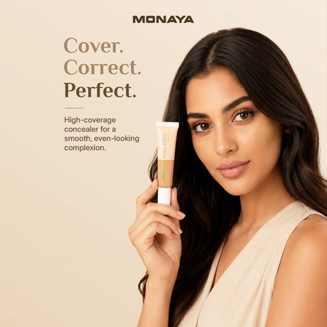Full Cover Concealer  – High Coverage Concealer for Dark Circles & Imperfections, Long-Lasting, Lightweight - C004