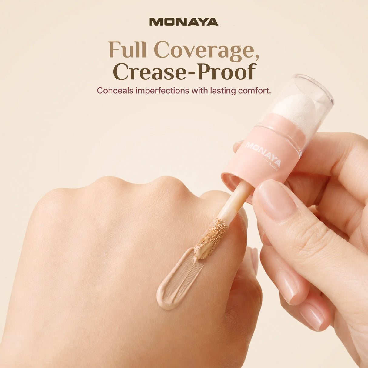 Full Cover Concealer – Long-Wear Matte Finish Liquid Concealer for Dark Circles & Blemishes – Waterproof, Crease-Proof & Vegan Formula - C005