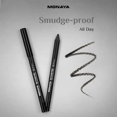 Black Kohl Eyeliner Pencil – Ultra Smooth, Smudge-Proof Eye Pencil for Intense Definition - E001