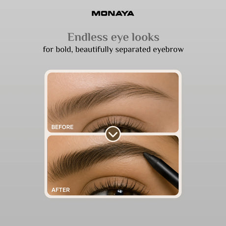 Black Kohl Eyeliner Pencil – Ultra Smooth, Smudge-Proof Eye Pencil for Intense Definition - E001
