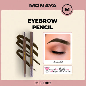 EYEBROW Pencil, Smudge-proof Chocolate Brown Eye Brow Pencil | Brow Pencil and Brush Combo | High Definition Waterproof  - E002