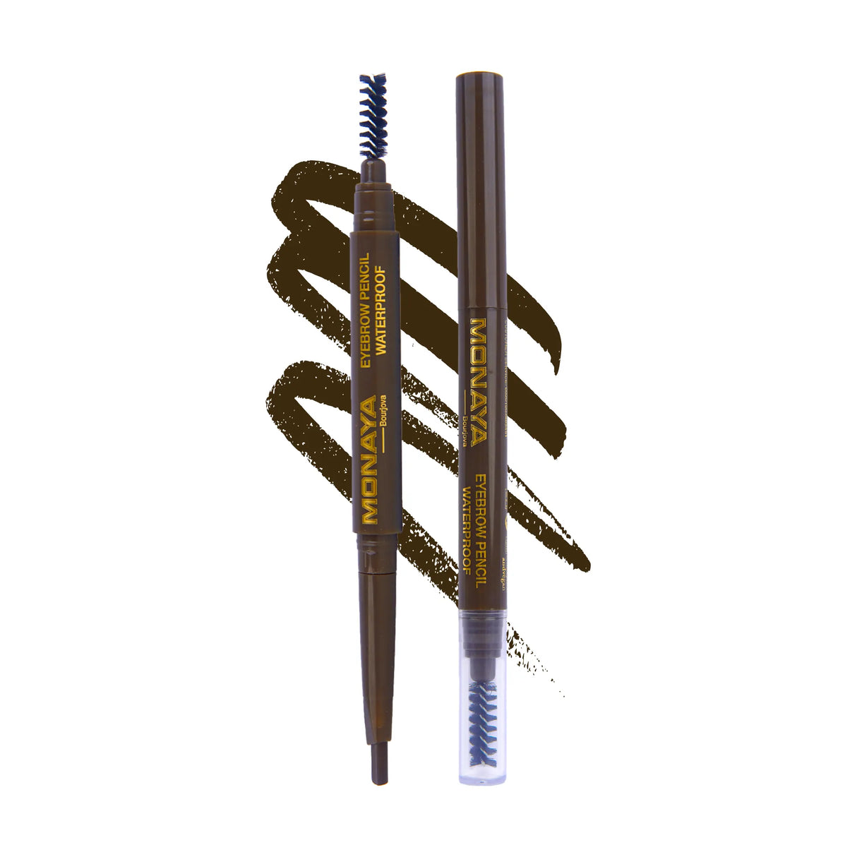 EYEBROW Pencil, Smudge-proof Chocolate Brown Eye Brow Pencil | Brow Pencil and Brush Combo | High Definition Waterproof  - E002