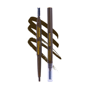EYEBROW Pencil, Smudge-proof Chocolate Brown Eye Brow Pencil | Brow Pencil and Brush Combo | High Definition Waterproof  - E002