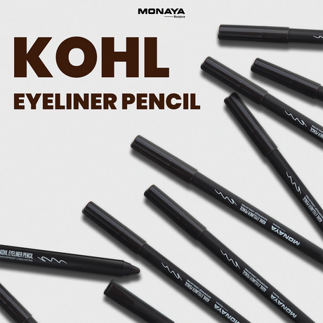 Monaya E003 Brown Kohl Eyeliner Pencil – Ultra-Smooth, Long-Lasting Eye Pencil for Bold Definition, Smudge-Proof & Easy-Glide Formula