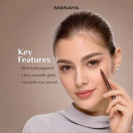 Brown Kohl Eyeliner Pencil – Ultra-Smooth, Long-Lasting Eye Pencil for Bold Definition - E003