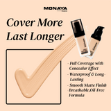 Monaya Perfect Matte Foundation, 6 Shades, OSL-F001